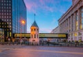 Downtown Milwaukee city skyline cityscape of Wisconsin in USA Royalty Free Stock Photo