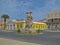 Downtown of Mindelo city Aguia statue Eagle monument Sao Vicente island Cape Verde Cabo Verde