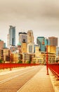 Downtown Minneapolis, Minnesota in the evening Royalty Free Stock Photo