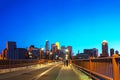 Downtown Minneapolis, Minnesota at night time Royalty Free Stock Photo