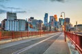 Downtown Minneapolis, Minnesota at night time Royalty Free Stock Photo