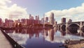 Downtown of Minneapolis.Minnesota Royalty Free Stock Photo