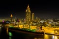 Mobile, Alabama waterfront at night Royalty Free Stock Photo