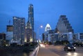 Modern city Austin congress street night view TX USA