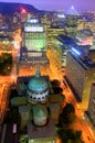 Downtown Montreal At Night Royalty Free Stock Photo