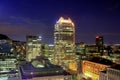 Downtown Montreal at night Royalty Free Stock Photo