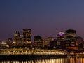 Downtown of Montreal panorama at dusk Royalty Free Stock Photo