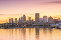 Downtown Montreal skyline at sunset Royalty Free Stock Photo