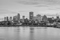 Downtown Montreal skyline at sunset Royalty Free Stock Photo