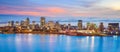 Downtown Montreal skyline at sunset Royalty Free Stock Photo