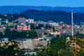 Downtown Morgantown and West Virginia University Royalty Free Stock Photo