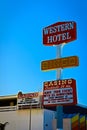 Downtown Motel historical sign in Fremont Street Entertainment District