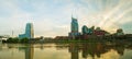 Downtown Nashville cityscape in the evening Royalty Free Stock Photo