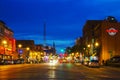 Downtown Nashville cityscape in the evening Royalty Free Stock Photo