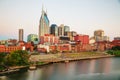 Downtown Nashville cityscape in the evening Royalty Free Stock Photo