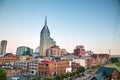 Downtown Nashville cityscape in the evening Royalty Free Stock Photo