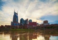 Downtown Nashville cityscape in the evening Royalty Free Stock Photo