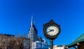 Downtown Nashville and The Historic Train Depot Clock Royalty Free Stock Photo