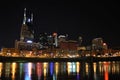 Downtown Nashville at Night Royalty Free Stock Photo