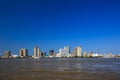 Downtown New Orleans, Louisiana and the Mississippi River Royalty Free Stock Photo