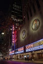 Radio City Music Hall at Night Royalty Free Stock Photo