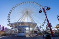 Downtown Niagara Falls City Clifton Hill amusement area. Skywheel ferris wheel. Niagara Falls, Ontario, Canada Royalty Free Stock Photo
