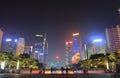 Downtown night cityscape Guangzhou China Royalty Free Stock Photo