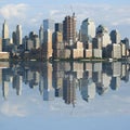 Downtown NYC Skyline Royalty Free Stock Photo
