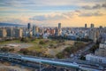 Downtown of Osaka skyline