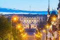 Downtown Oslo skyline with Royal Palace in  Norway Royalty Free Stock Photo