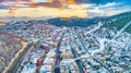 Downtown Park City, Utah, USA Skyline Aerial Panorama Royalty Free Stock Photo