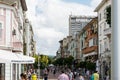 Downtown pedestrian street of Varna city, Bulgaria