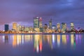 Downtown Perth skyline in Australia Royalty Free Stock Photo