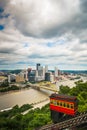 Downtown Pittsburgh from the Duquense Incline Royalty Free Stock Photo