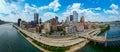 Downtown Pittsburgh - panoramic aerial view - PITTSBURGH, USA - JUNE 09, 2023