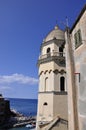 Vernazza, 28th august: Downtown scene of Vernazza village resort from Cinque Terre in Italy