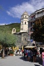 Vernazza, 28th august: Downtown scene of Vernazza village resort from Cinque Terre in Italy