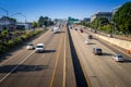 Downtown Portland, Oregon, USA - August 3, 2018: Traffic on the Interstate Highway 405 leading through the downtown