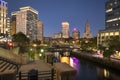 Downtown Providence Rhode Island city skyline view Royalty Free Stock Photo