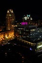 Downtown Providence, Rhode Island at Night Royalty Free Stock Photo