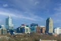 Downtown Raleigh, North Carolina Metro Skyline Royalty Free Stock Photo