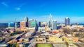 Downtown Raleigh, North Carolina, USA Drone Skyline Aerial Royalty Free Stock Photo