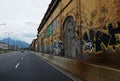 Downtown of Rio de JaneiroWalls with graffiti on the street of Rio de Janeiro