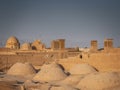 Rootops and landscape view of yazd city old town iran