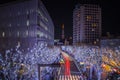 Illumination road at Tokyo downtown. illumination light up will show before Christmas Time