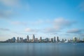 Downtown San Diego California USA long exposure panorama Royalty Free Stock Photo