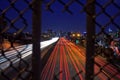 Downtown San Diego Skyline at dusk from Interstate 5 Royalty Free Stock Photo