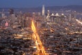 Downtown San Francisco and Market Street.