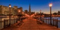 Downtown San Francisco and the Transamerica Pyramid at Chrismas