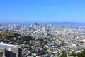 Downtown San Francisco from Twin Peaks, California, USA Royalty Free Stock Photo